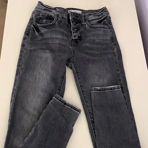 Tilly’s Manhattan High Rise Grey Jeans Girls 10